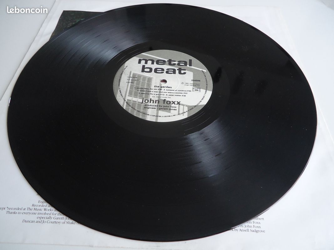 LP vinyle John Foxx - The Garden 1981 (image 5)