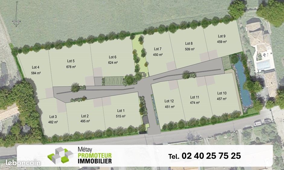 Terrain 678 m² · à Aigrefeuille-sur-Maine · 678 m² · 119 000 €