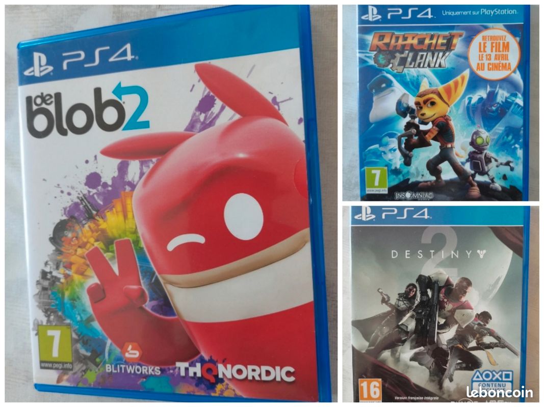 Lot De 7 Jeux PS4 En Boîte – État Correct, Jaquettes Abîmées, Contient Titan Quest