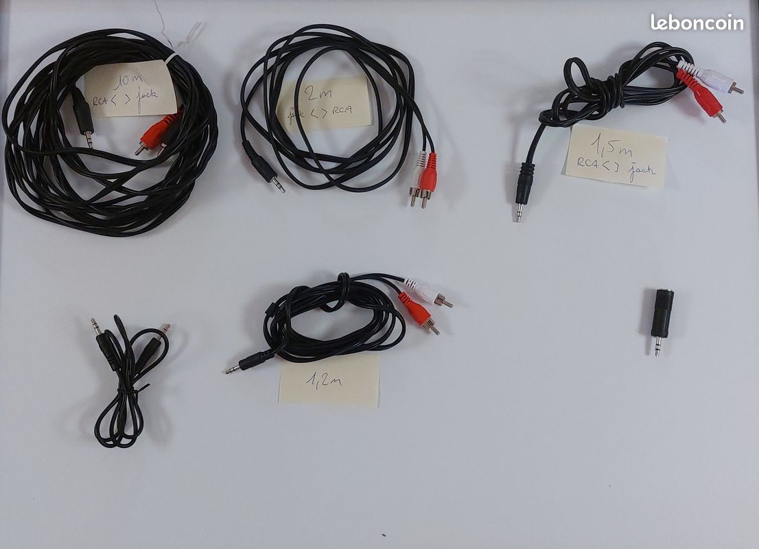 Lots de câbles RCA / composite / jack / adaptateurs (image 2)