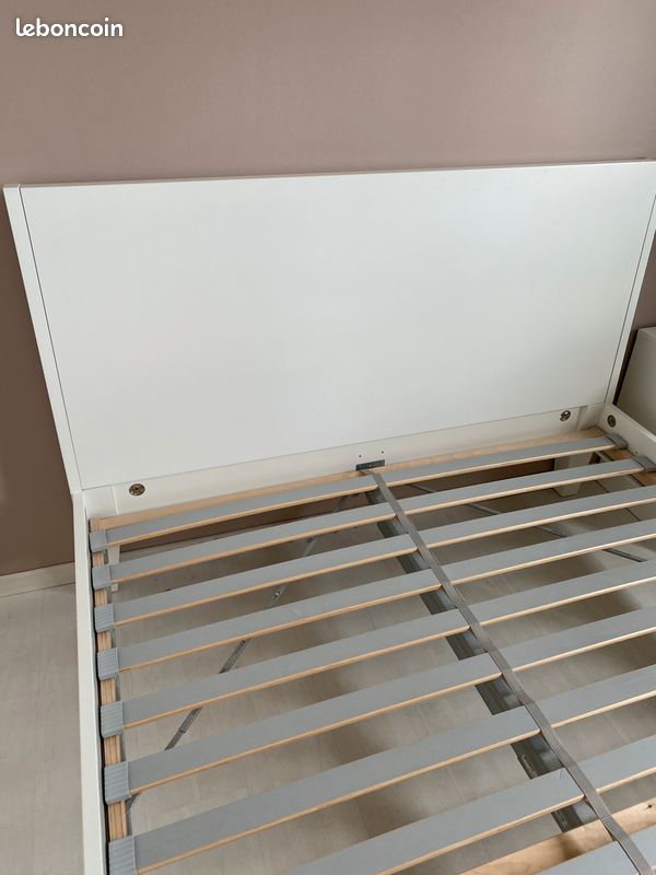 Lit 140x200 Ikea Nordli avec sommier (image 2)