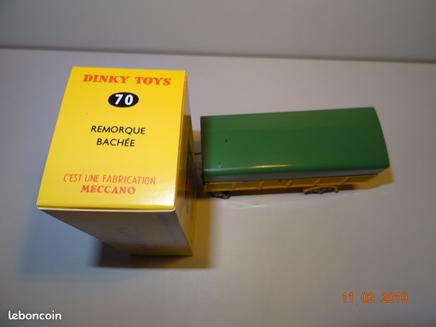 Remorque Dinky Toys – Réf 70 / 810 – 4 Roues – Bâchée – 1957 – France