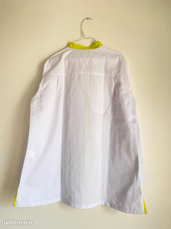 Blouse blanche /tablier de cuisine en taille 4 (M/L) (image 6)