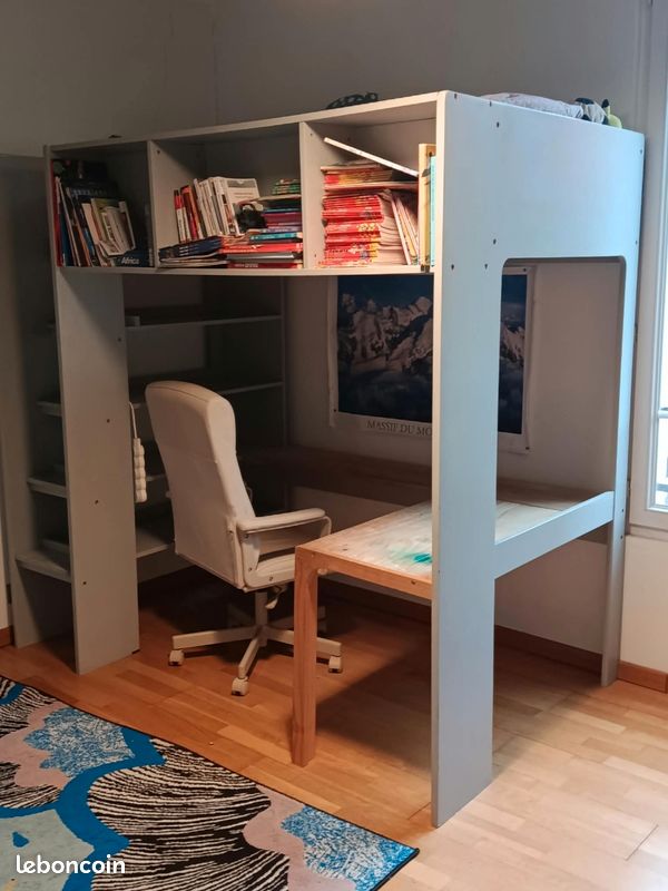 Lit mezzanine bureau (image 1)