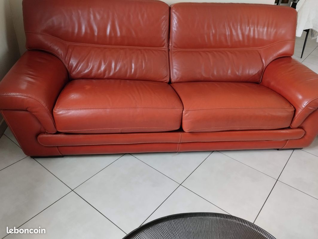 Canapé cuir (image 1)