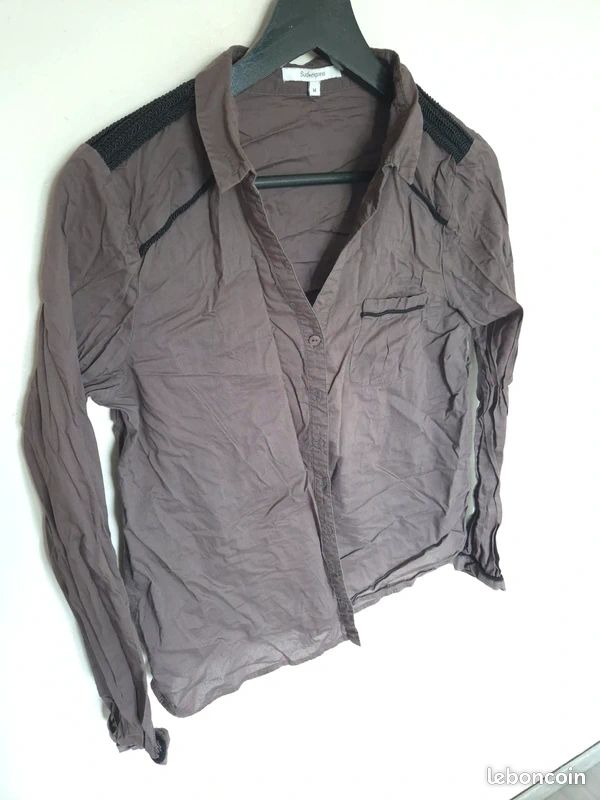 Chemise marron Sud Express taille M (image 1)