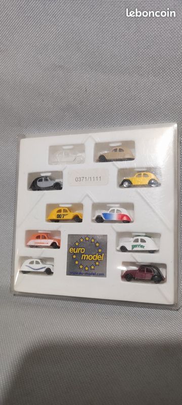 N 1/160 2cv Set 10 x Citroën 2CV ENTE 2005 Série spéciale World Meeting IMU Euro modèle 1:160 (image 1)