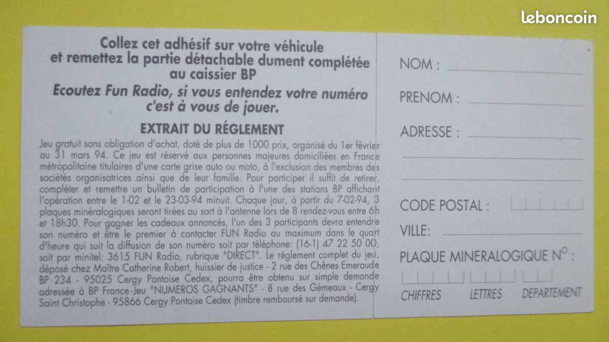 AUTOCOLLANT STICKER AUFKLEBER FUN RADIO REIMS 88.6 FM CHAMPAGNE