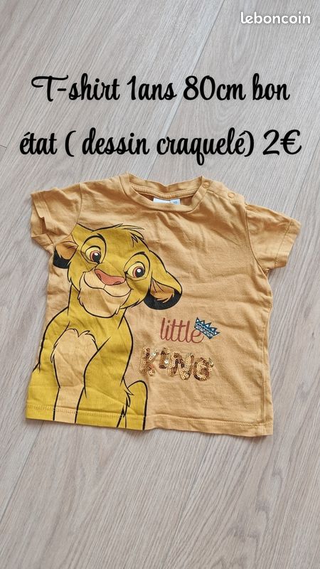 T-shirt Simba 12mois 80cm (image 1)