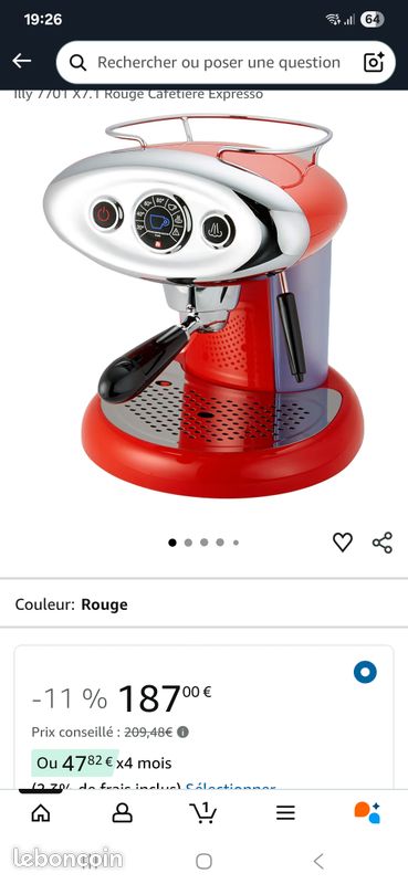 Cafetière illy rouge (image 3)