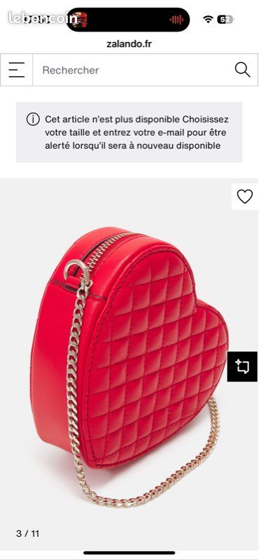 Sac à Main GUESS En Forme De Coeur - Rouge/rose, Simili Cuir, Neuf Avec étiquettes