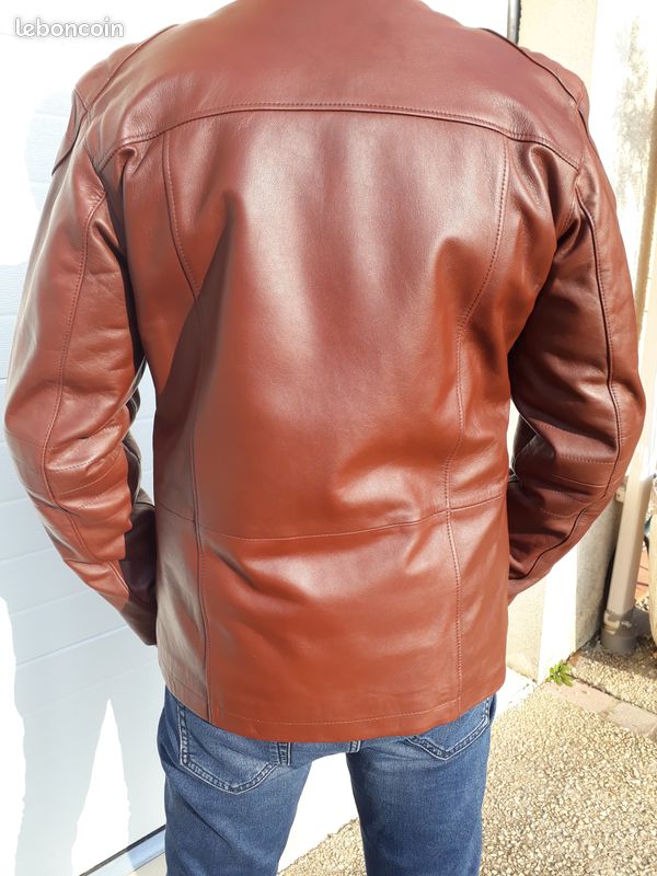 Blouson cuir neuf tres belle qualite (image 2)