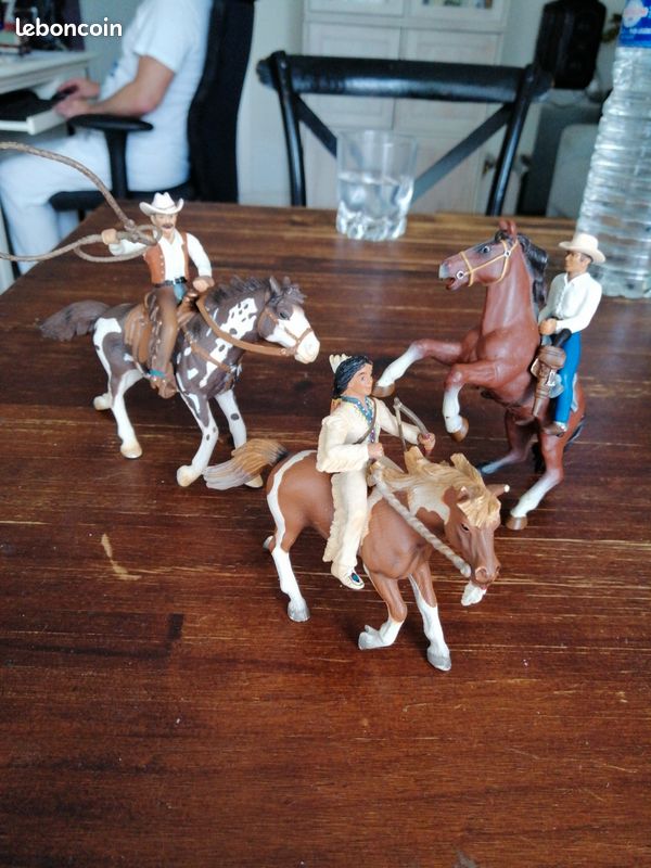 Cadre Photo Western Figuren Shop - 20x32 Cm - Chevaux Et Indiens - Pour Photo 10x15 Cm