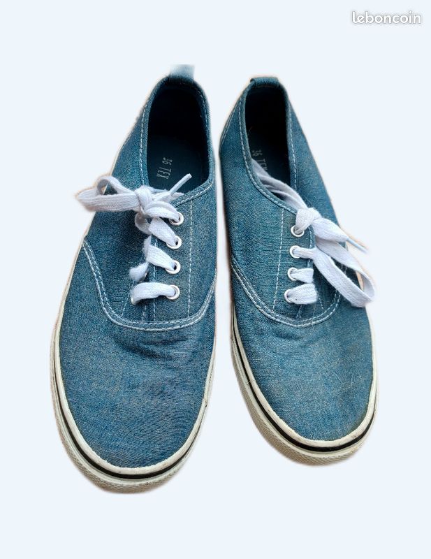 Tennis toile bleu jean 36 (image 1)