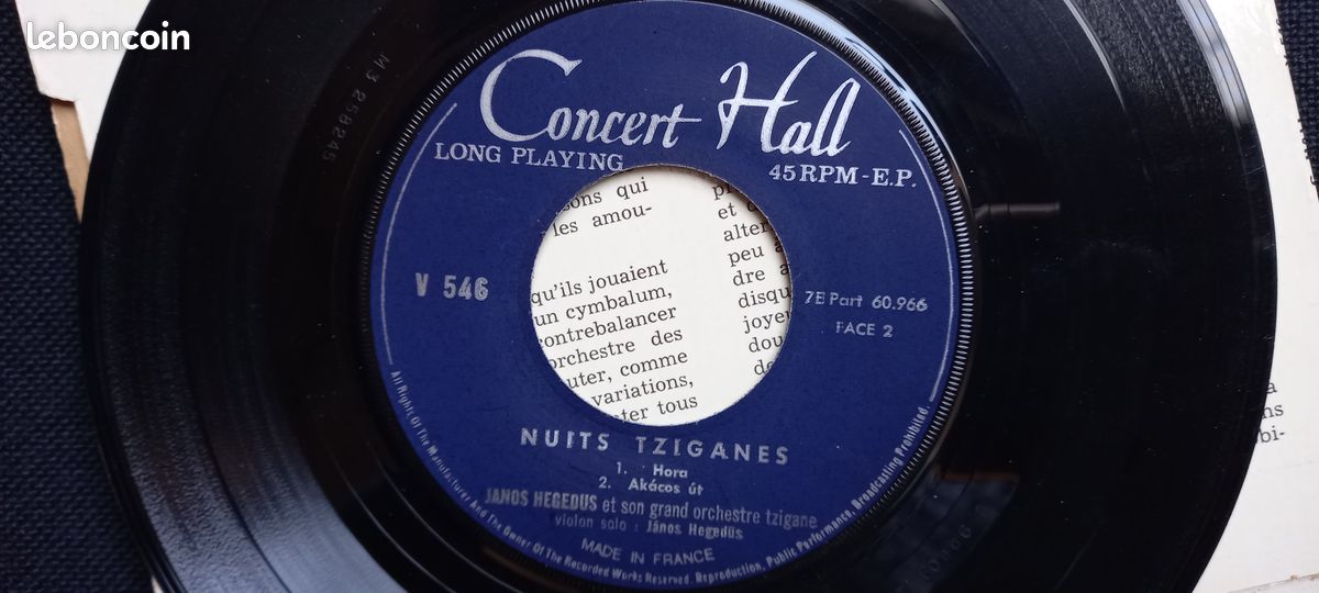 Nuits Tziganes. Disque Vinyle 45 Tours (image 6)