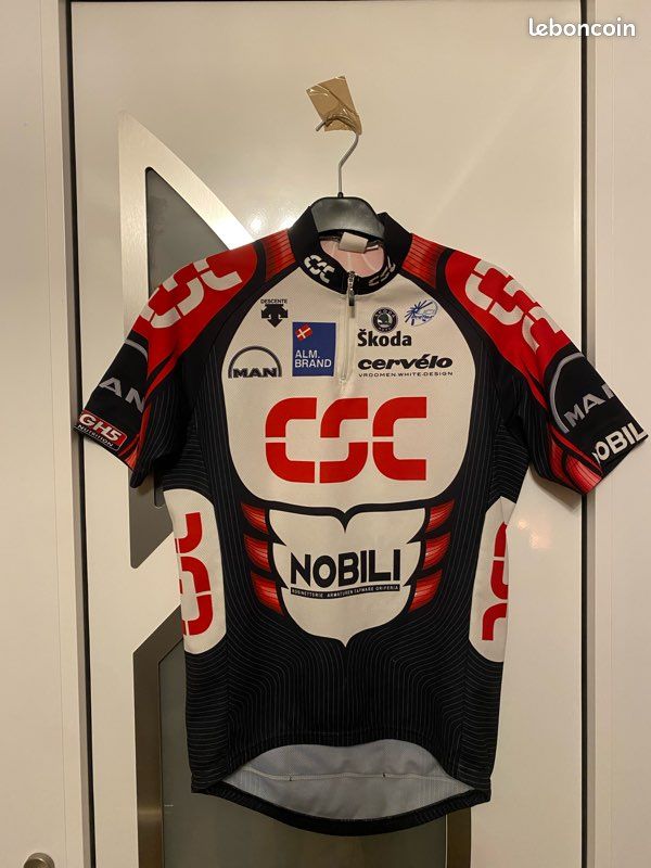 Maillot De Cyclisme Vintage Descente CSC UCI Skoda - Taille S - Occasion - Collection