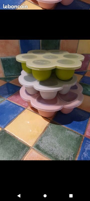 Multiportions fleurs Béaba 60/90/150 ml (image 1)