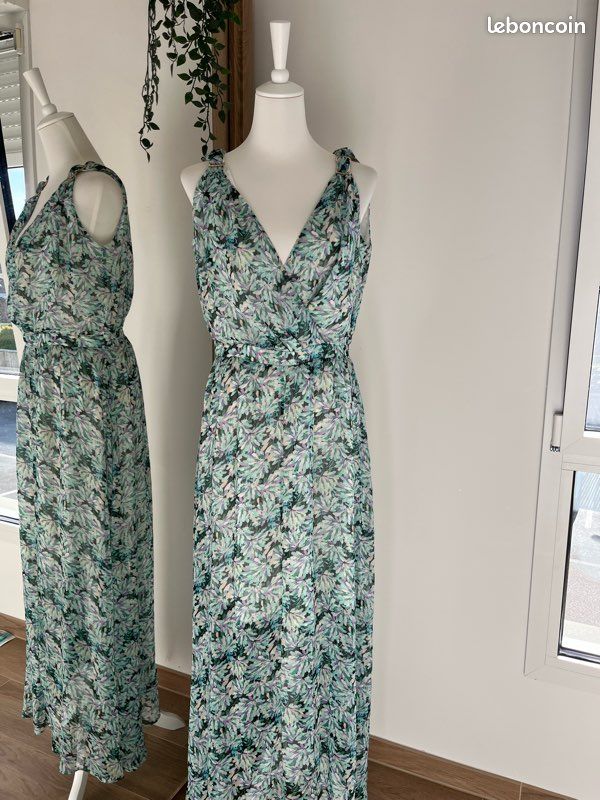 Robe Cocktail Donna Morgan émeraude Avec Péplum - Taille 10, Sans Manches - Neuf Avec étiquettes