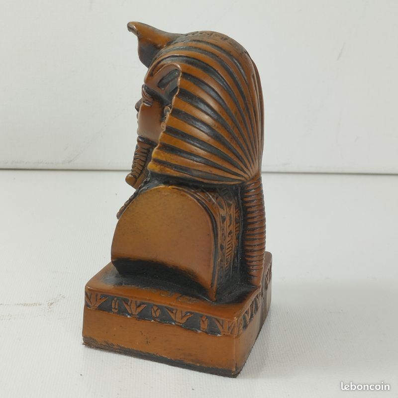 Petit Buste égyptien Vintage Style Art Déco - Statue En Plâtre Pour Déco Intérieure