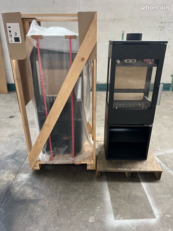 Neuf, à voir : Poêle bois 3 vitres Autrichien Haas + Sohn Wien II easy (image 6)