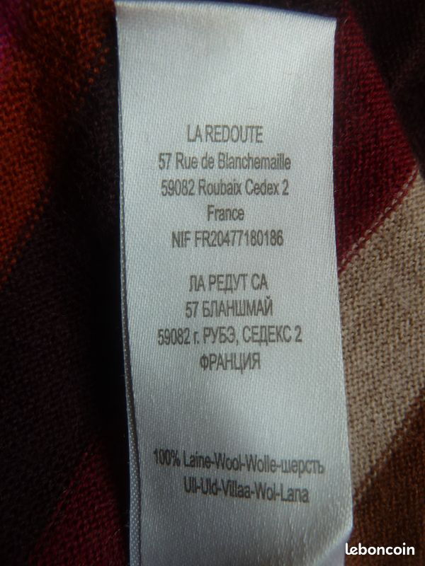Robe pull chaude "La Redoute" bordeaux T40 (image 6)