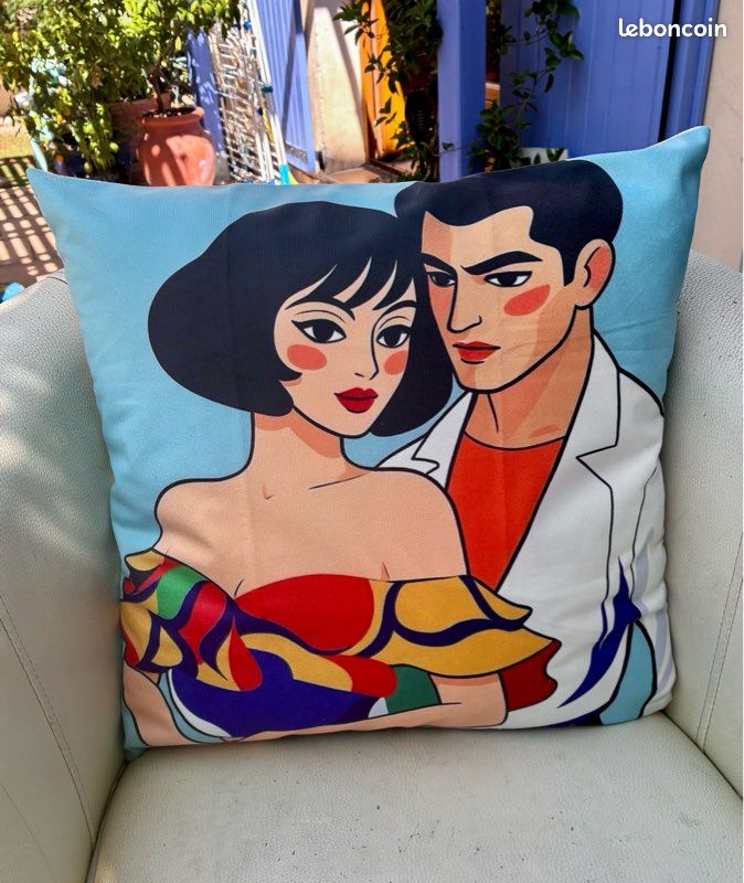 Coussin art couple Lilou livio (image 1)