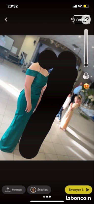 Robe de bal vert satinée (image 2)