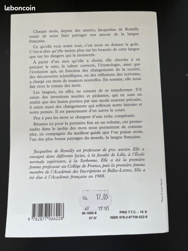 Dans le jardin des mots - Jacqueline DE ROMILLY (image 2)