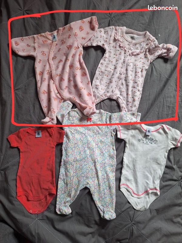 LOT Petit bateau comme neuf pyjamas naissance (image 1)