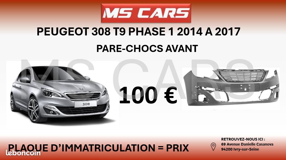 Pare-chocs Peugeot 308 2013 - 2017 (image 1)
