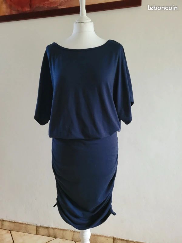 Robe SHEIN Une épaule Orange En Polyester - Taille L, Style Midi Moulant été