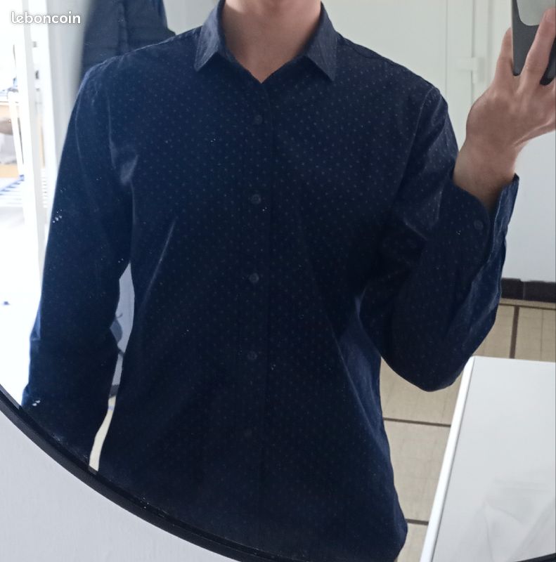 Chemise slim M bleue dockers (image 1)