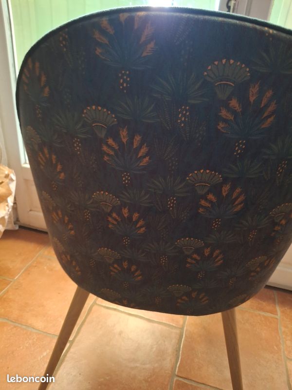 Lot 3 chaises velours (image 3)