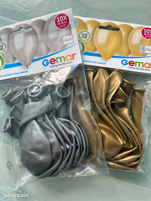 Lot de 2 paquets de 10 ballons de baudruches (image 1)