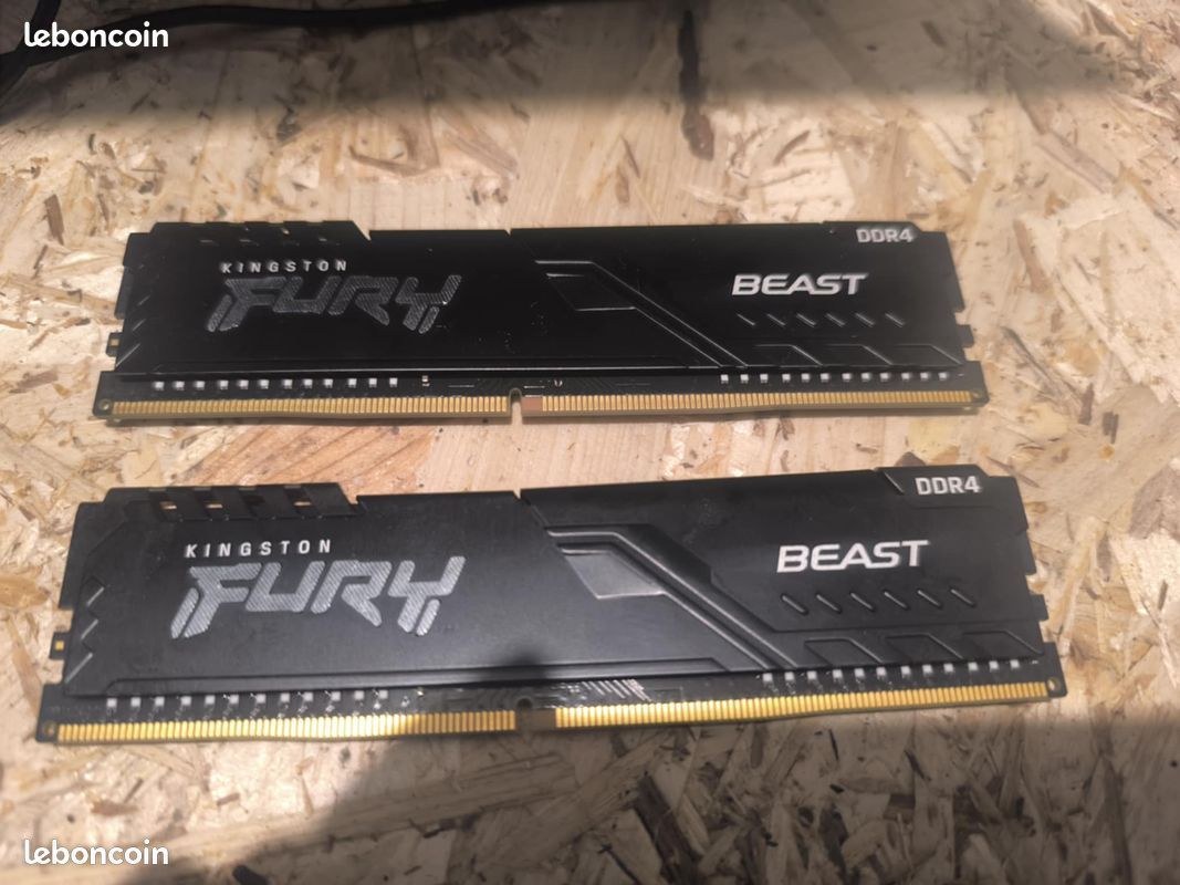 Mémoire Kingston FURY Beast 32 Go (2 x 16 Go) DDR4 3200 MHz CL16 - Informatique