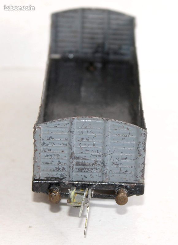 Wagon Tombereau LR – O Gauge, Métal Blanc, Vert, Vintage