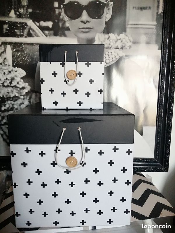 Lot de 2 boîtes de décoration et rangement (image 3)