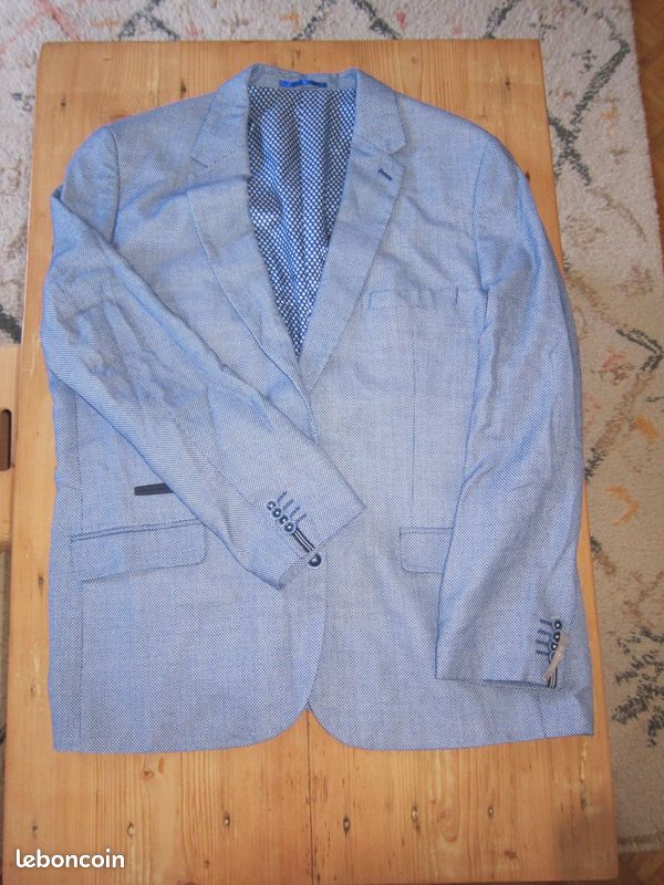 Veste de costume homme bleu ciel - taille XXL (image 1)