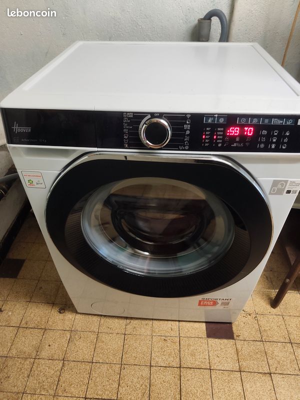 Cause achat 12kgs Lave linge 10 kgs état neuf connecté (image 2)