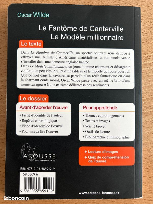 Le Fantôme de Canterville - Petits Classiques Larousse - Neuf (image 2)