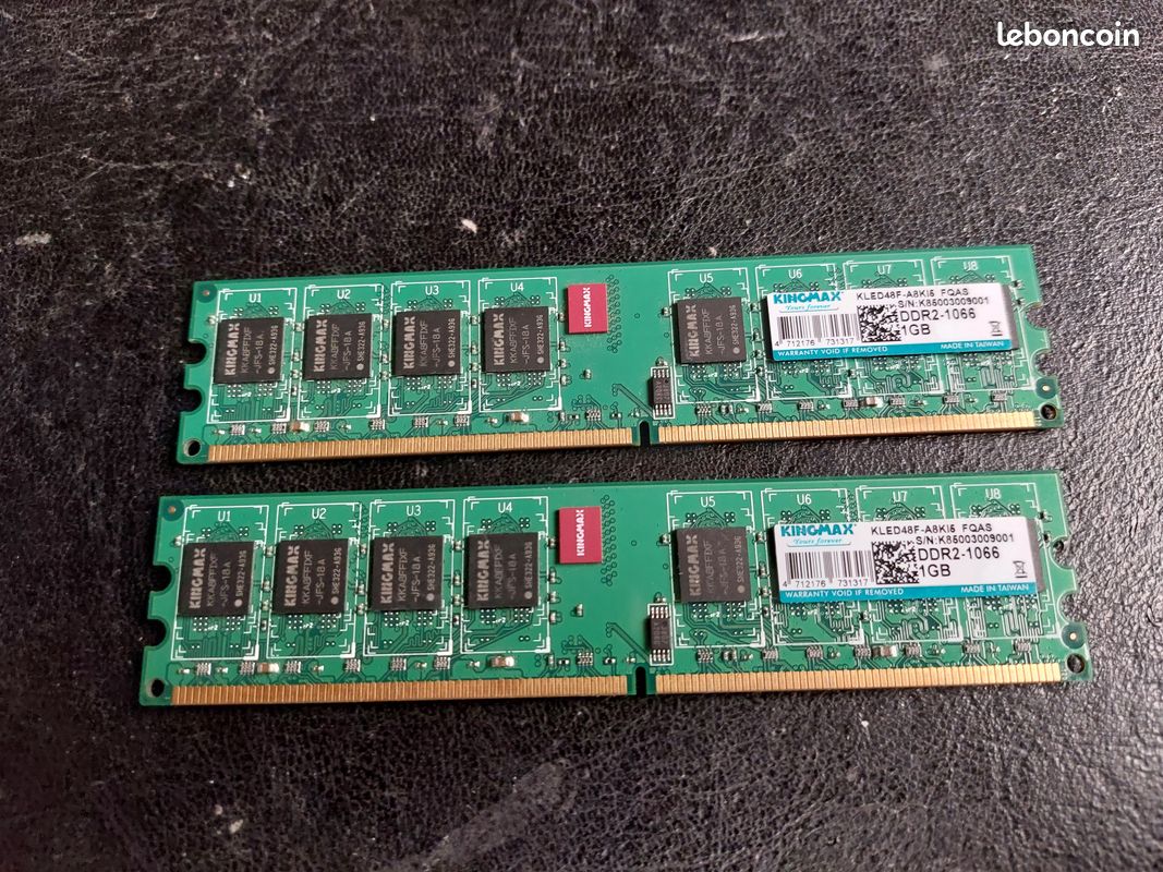 Ram Kingmax Bus 1066 8GB 4x 2GB PC2-8500U DDR2 1066MHz 240Pin DIMM