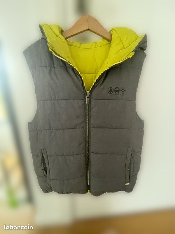 IKKS - 10 ans - Veste à capuche réversible sans manches (image 1)