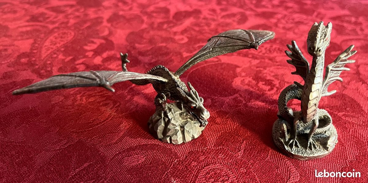 Lot De 8 Figurines Métal/Plomb – Dragons Et Créatures Fantastiques – Atlas – Neuf