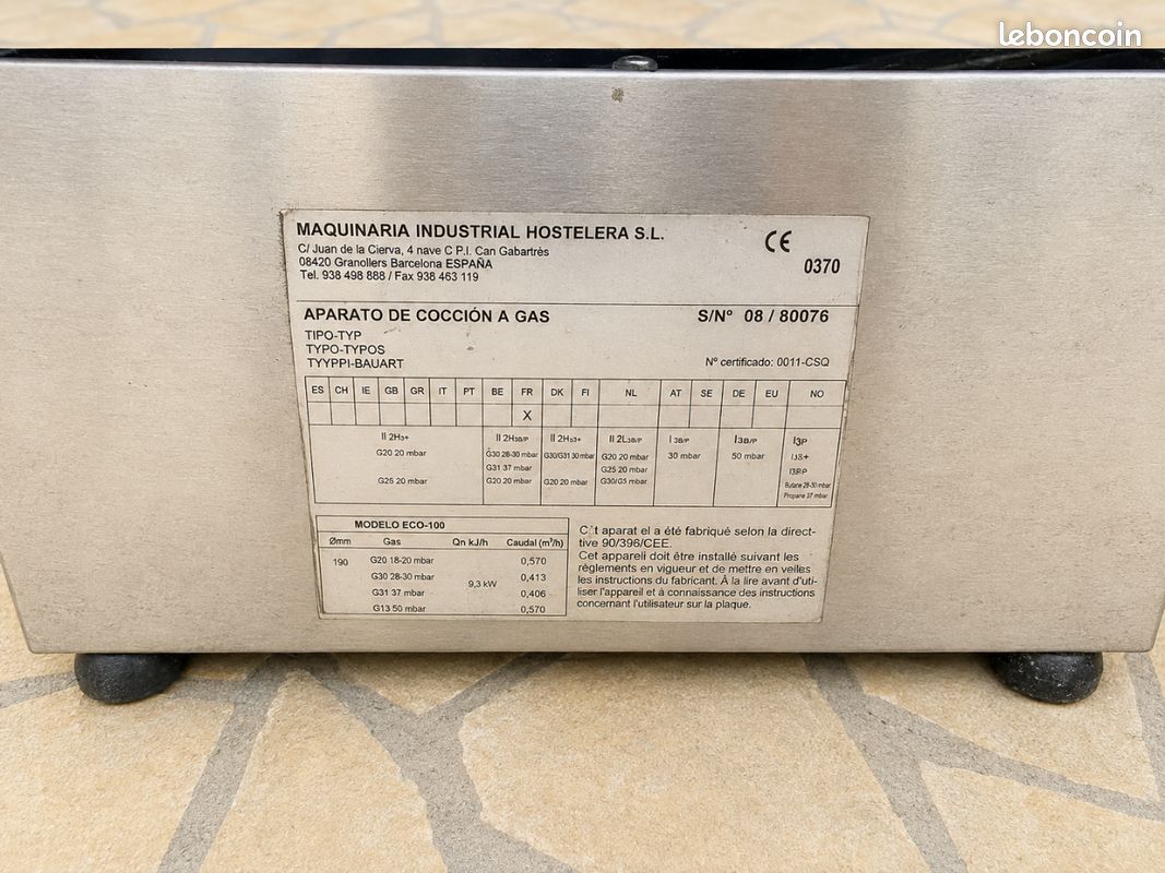 Plancha professionnelle à gaz MAINHO inox (image 4)