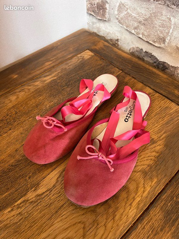 Baskets Repetto Compensées En Cuir Vernis - Orange Et Marron, Taille 38.5 Neuves Avec Boîte