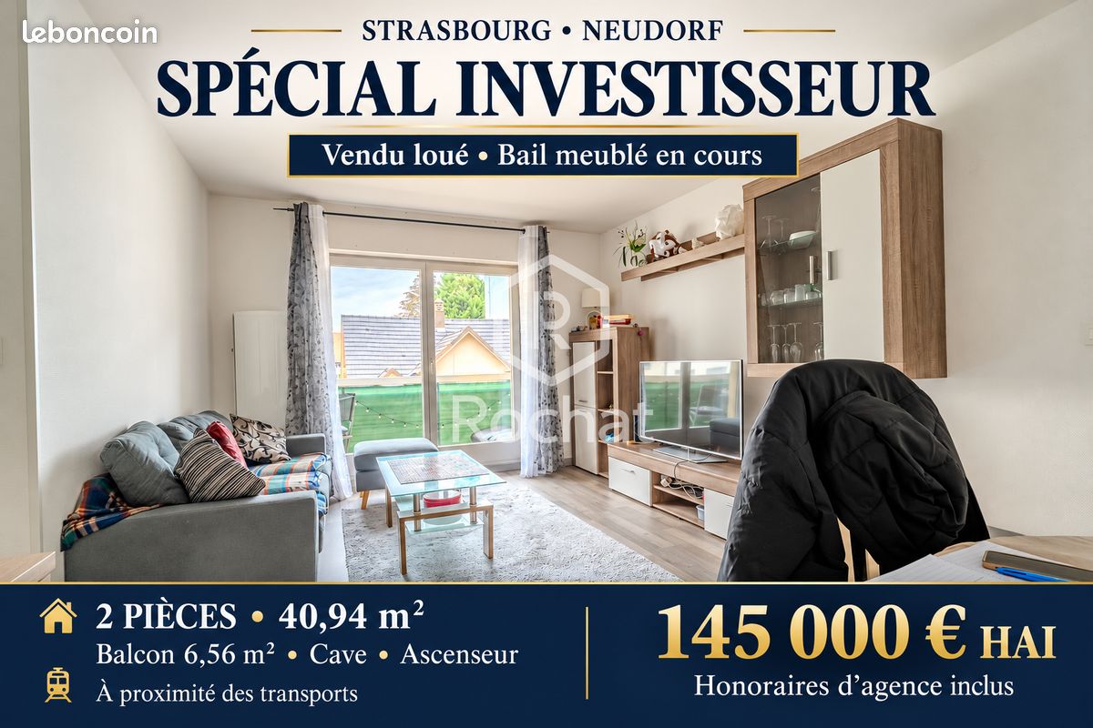 Appartement 2 pièces 41 m² · à Strasbourg · 41 m² · 145 000 €