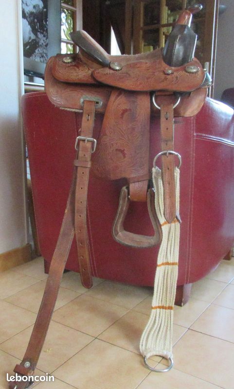 Spirit Cheval Bottes De Selle Western En Cuir - Sculptées à La Main