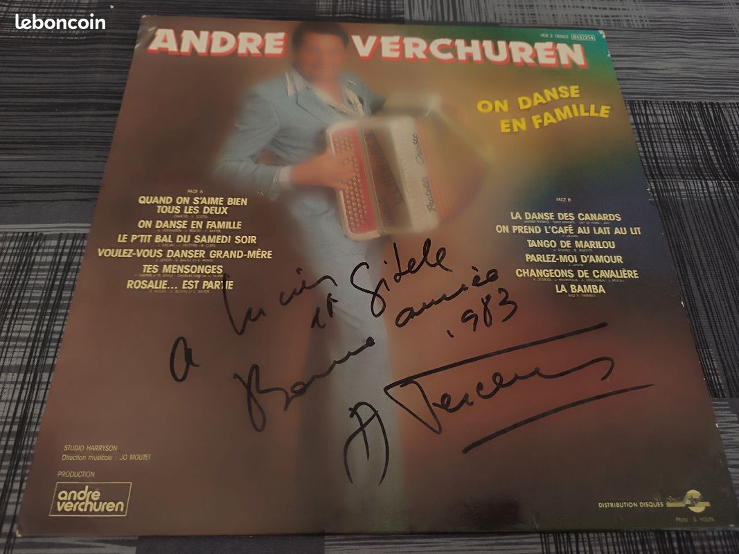 Vinyl collector rare dédicacé André Verchuren (image 1)