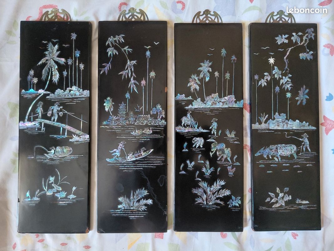 4 tableaux nacrés (Vietnam) (image 1)