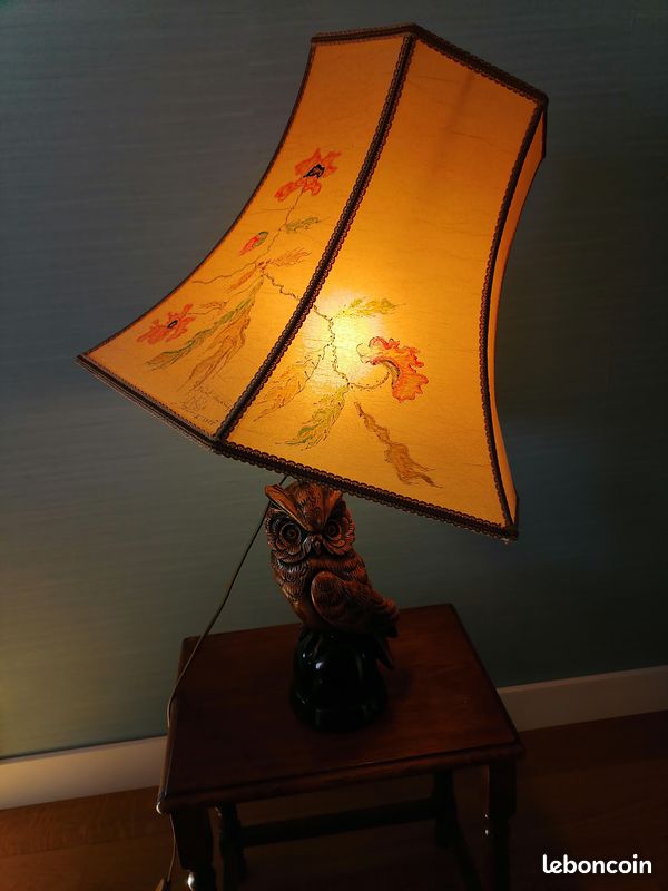Lampe et abat jour ancien (image 5)